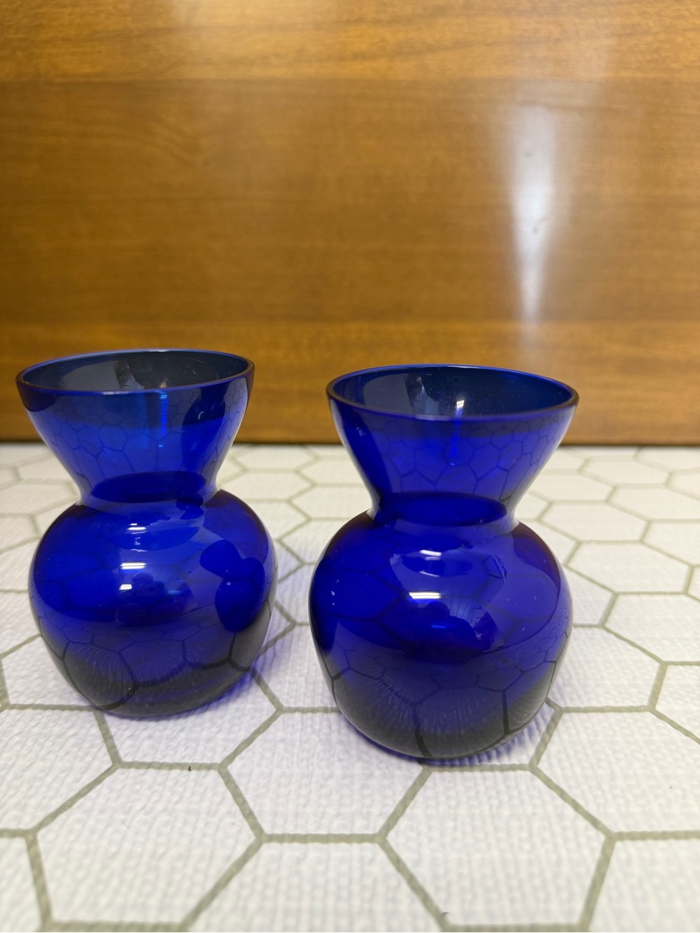 Libbey Cobalt Blue Glass Bud Vase (Set of 2)